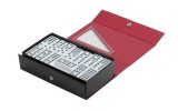 Double 9 Engraved Tournament Dominoes White with Spinner